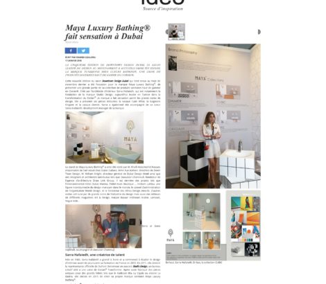 ideomagazine.com – Maya Luxury Bathing® fait sensation à Dubai